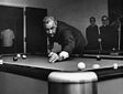 Senator Eugene McCarthy playing pool